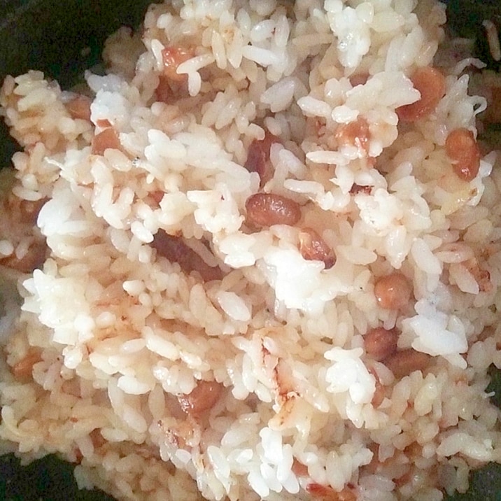 納豆チャーハン梅昆布茶 じゃこ入り